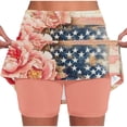 thumbnail image 2 of Gamivast 4Th Of July Skort for Women High Waisted Athletic Skirt with Shorts Tummy Control Flag Graphic Tennis Golf Skirt Stretchy Workout Running Skort with Inner Shorts, 2 of 6