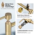 thumbnail image 4 of Wowow Deck Mount Stove Pot Fillers Faucet, Solid Brass Folding Kitchen Faucet, Brushed Gold, 4 of 6