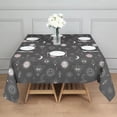 thumbnail image 3 of Dark Grey Mystical Pattern Square Tablecloth,Waterproof Square Table Cover,Wipeable Spillproof Washable Table Cover for Home Kitchen Party Decor 42"X42"(107x107cm), 3 of 6