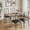 Burlywood Color, variant on 5-Piece Dining Table Set for 4, Rustic Brown Kitchen Table with Roman Column Design & Padded Chairs, Perfect for Small Spaces, Home, Apartments,Rustic Brown