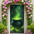 thumbnail image 2 of Green Smoke Halloween Cauldron Banner Spooky Spider Potion for Halloween Party Haunted House Decoration, 2 of 9