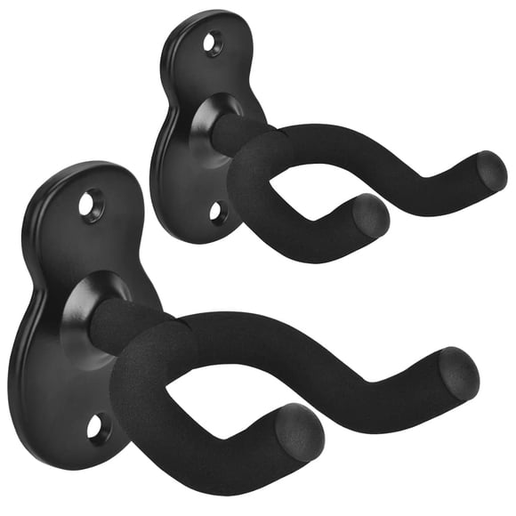 Moreyes Guitar Wall Mount Bracket compatible with Acoustic Guitar, Classical Guitar, Bass, Electric Guitar, 2 Pack