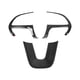 thumbnail image 1 of Steering Wheel Cover, Antiwear Carbon Fiber Anti UV Steering Wheel Trim Set 3pcs Durable Replacement For Dodge Challenger Charger For Decor, 1 of 8