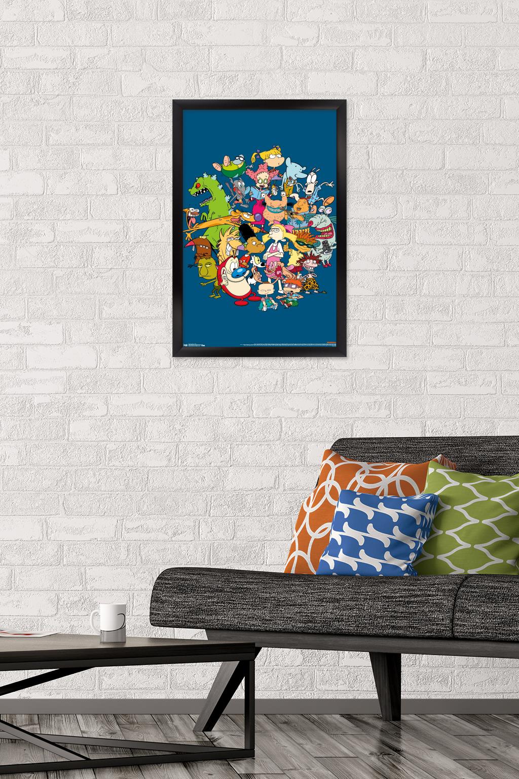 Nickelodeon Group Wall Poster, 14.725" x 22.375", Framed