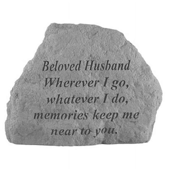 Kay Berry- Inc.  Beloved Husband Wherever I Go-Whatever I Do - Memorial -  6.5 Inches x 4.75 Inches