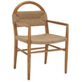thumbnail image 5 of SAFAVIEH Farley Classic Jute Rope Solid Dining Armchair, Brown/Natural, 5 of 13