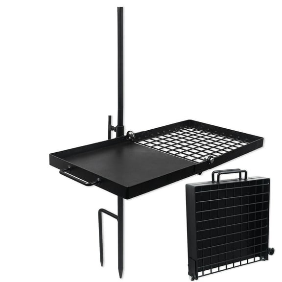 24" Heavy Duty Folding Campfire Grill, Compact Swivel Grill Design, Fire Pit Grill for Campfire Cooking，Camping Griddle for Outdoor Open Flame Cooking