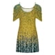 thumbnail image 4 of Puntoco Vestido Casual De Mujer Con Cuello Redondo Y Manga Corta Con Hombros Descubiertos, Vestido De Manga Corta Con Cuello Redondo, Amarillo Xxl,Regalos Para Mujer Joven, 4 of 5