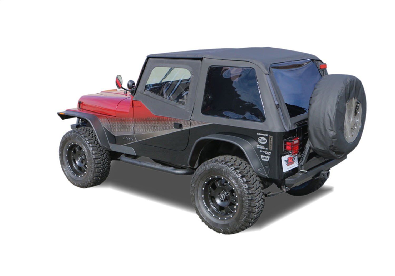 Rampage Products 109435 Frameless Trail Top for 1992-1995 Jeep Wrangler YJ,  Black Diamond w/Tinted Windows 