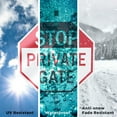 thumbnail image 5 of Stop Private Gate (2 Pack) 10 inch X 10 inch Octagon Plastic Signs with Aluminum Mounting Stakes Weather Resistant UV Protected for Workplace Private Property and Construction Site Made, 5 of 8