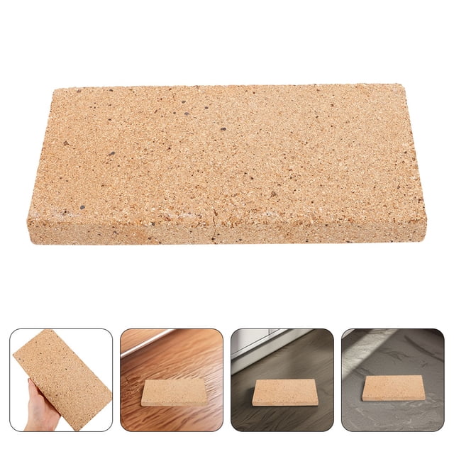 OULII Wood Stove Fire Brick Clay Light Brown Wear Resistance For High Heat Environments 1Set