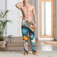 thumbnail image 2 of Rocae Cute Sunflower Blue Duck Mens Pajama Pants Pj Pants Mens Lounge Pants-Medium, 2 of 6