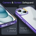 thumbnail image 4 of JETech Case for iPhone 15 6.1-Inch, Non-Yellowing Shockproof Phone Bumper Cover, Anti-Scratch Clear Back (Light Purple), 4 of 6