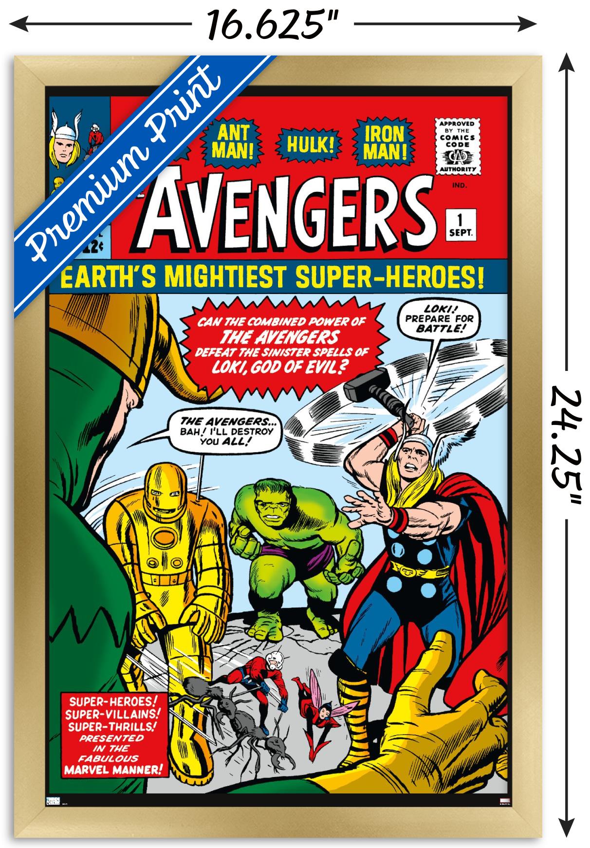 Marvel Comics - Avengers #1 Wall Poster, 14.725" x 22.375" Framed