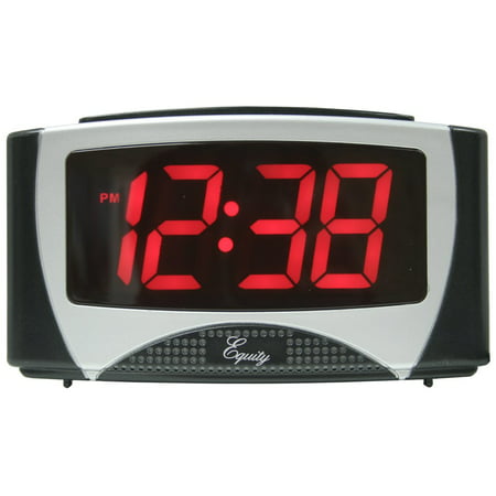 Equity by La Crosse 30029 Large LED Alarm Clock with 1.2 inch time