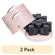 (2 pack) Hairitage Ceramic Thermal Hot Rollers for all hair types & textures, 10 Piece Set,