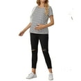Plain Maternity Denim Skinny Jeans Slight Stretch Black L