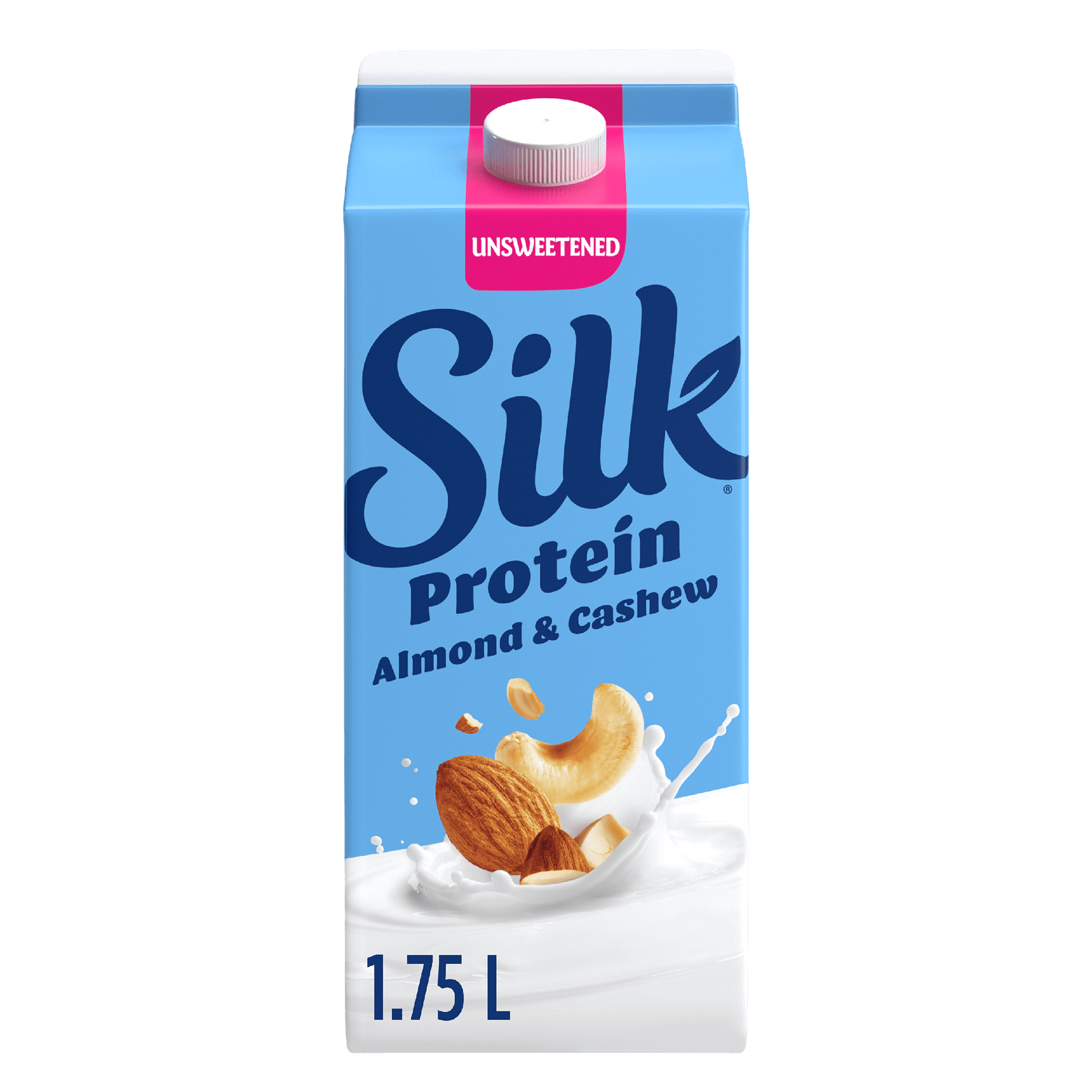 Silk Protein Almond & Cashew Milk Alternative, Unsweetened, Dairy Free of protein