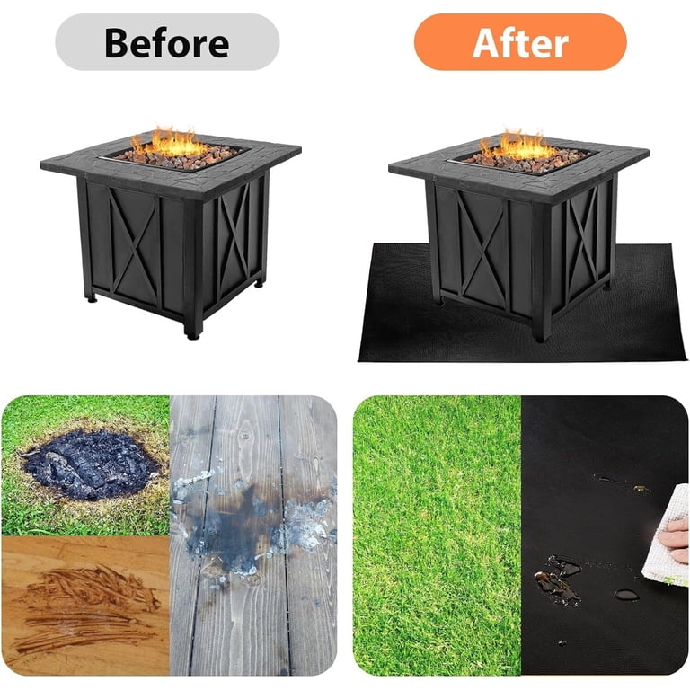ANUNU Under Grill Mat, 48x36 Inch BBQ Floor Protector photo 2