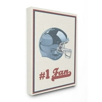 Stupell Number 1 Football Fan Stretched Canvas Wall Art 30 x 40