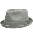 thumbnail image 1 of Sombrero EPOCH Fedora de algodón lavado, color oliva, tamaño pequeño-mediano, 1 of 3