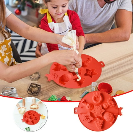 

Yedhsi Baking Molds Christmas Candy Cake Silicone DIY Christmas Chocolate Christmas Gypsum Decoration Grinding Tool