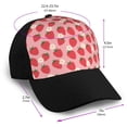 thumbnail image 2 of Xecao Strawberry And Flowers print unisex vintage washed baseball cap, a soft and adjustable hat perfect for any casual style., 2 of 5