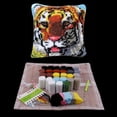 thumbnail image 1 of DIY Latch Hook Kits Throw Cover Cute Pattern Printed 16X16 inch, Crochet work Crafts and Adults, 1 of 2