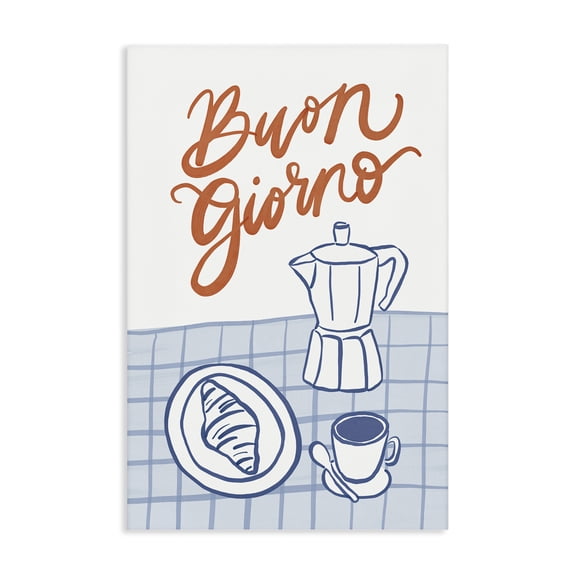 Stupell Industries Traditional Buon Giorno Breakfast Espresso Canvas Art, 16 x 24, by Amanda Houston