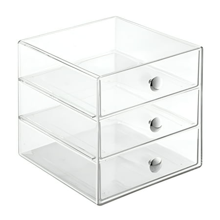 iDesign Clear 3 Drawer Vanity Organizer