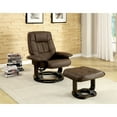 thumbnail image 1 of Bowery Hill Swivel Leatherette Lounge Chair with Ottoman, 1 of 1