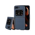 thumbnail image 1 of Leather Back Cover Phone Case for Moto Razr 2022 Phone Flip Folding Full Protective Shockproof Cover, 1 of 5