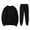 Black Hoodie Sweatpants Set, variant on YLSDY Men's Sweatsuit 2 Piece Set Long Sleeve Crewneck Sweatshirt Jogger Pants Sports Outfit Gray L