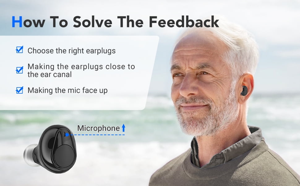 Jinghao JH-A39 Rechargeable Personal Sound Amplifier Product for Ears Seniors Adults with Portable Charging Box Black