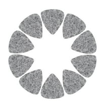 10Pcs High Quality Wool Felt Picks Plectrums 3mm for Guitar Ukulele(Grey)