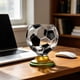 thumbnail image 5 of Football Shaped Glass Cup With Trophy Base Soccer Ball Themed Drinking Glass For Fans, 5 of 5