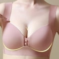 thumbnail image 3 of Penkiiy Women Bras Woman's Solid Color Comfortable Hollow Out Perspective Bra Underwear No Rims Coffee Bras, 3 of 3
