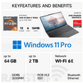 thumbnail image 3 of Lenovo ThinkPad E16 Business Laptop, 16" FHD+ Touchscreen, AMD Ryzen 5 7535U, 32GB DDR5, 1TB SSD, Windows 11 Pro, 3 of 8