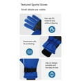 thumbnail image 4 of Men Women Ski Gloves for Men Women Simple Color Block Windproof Waterproof Cold Weather Thermal Protection Blue, 4 of 4