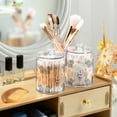 thumbnail image 3 of Yayeee 2 Pack Qtip Holder Bathroom Cotton Swab Canister with Lid Clear Dispenser Set, Cute Elephant, 3 of 6