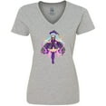 thumbnail image 3 of Inktastic Beautiful Purple Anime Witch Women's V-Neck T-Shirt, 3 of 5