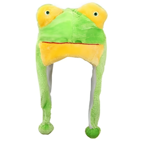 TELOLY Funny Plush Bunny Hat Ear Moving/Jumping Rabbit Hat Cute Unisex Animal Ear Flap Hat with Paws for Women Girls