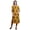 Honey Orange, variant on Straight Kurtis For Women Long Kurti Dress Printed 3/4 Sleeve Indian Top