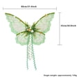 thumbnail image 2 of RUINIXCW Fairy Wings for Adults Women Girl Halloween Butterfly Wings Costumes Kids Fairy Wings Willow Leaf Flower Cosplay Wings Festival Photo Props, 2 of 7