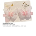 thumbnail image 7 of Mightlink 1 Pair Hair Clips Elegant Cute Decorative Compact 3D Butterfly Lace Embroidered Hair Pins Accessories for Gift, 7 of 7