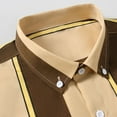 thumbnail image 4 of DDAPJ pyju Men's Striped Dress Shirts Slim Fit Long Sleeve Business Casual Button Down Shirt Wedding Party Shirts with Chest Pocket Yellow L, 4 of 5