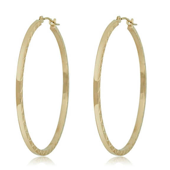 AVORA 14K Yellow Gold 40mm Hoop Earrings