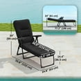 thumbnail image 3 of Outsunny Outdoor Lounge Chair w/ Cushion, Foldable Patio Chair, Black, 3 of 10