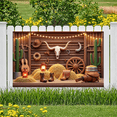 thumbnail image 3 of Vintage Western Decor Cowboy Skull Barn Backdrop for Birthday Party Photography Children Event Celebration, 3 of 9