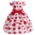 thumbnail image 2 of Girls Valentine's Day Costume Love and Heart Short Sleeve Dress,3-9, 2 of 6